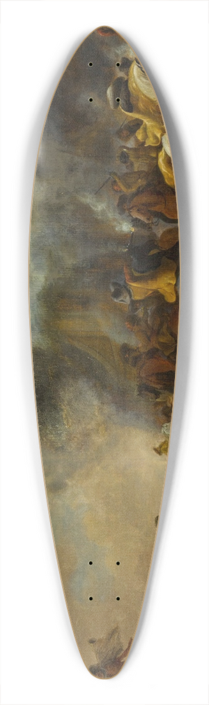 Jan Jacobsz. van der Stoffe - A cavalry skirmish 39.3 inch art pintail longboard deck