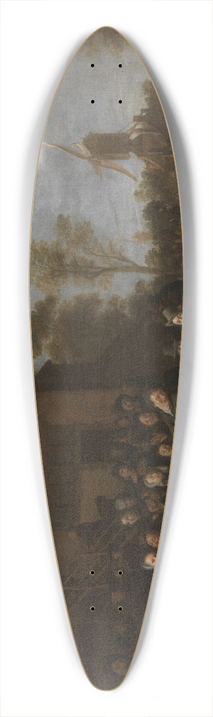 Jan Miense Molenaer - Village Feast 39.3 inch art pintail longboard deck