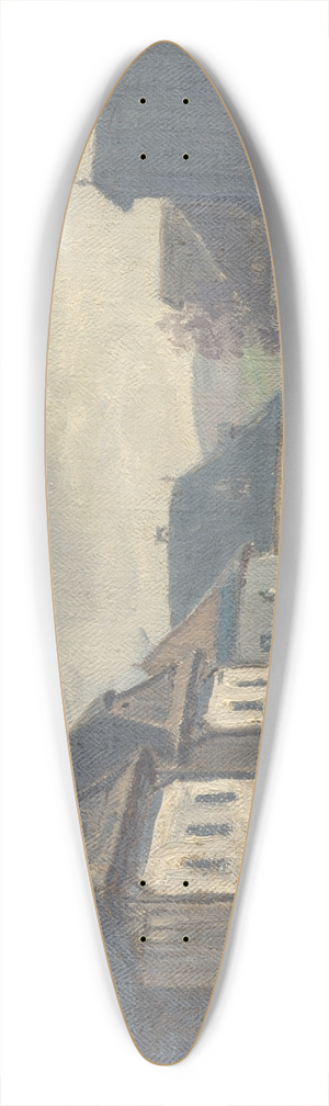 Jan Nowopack - Village Square 39.3 inch art pintail longboard deck