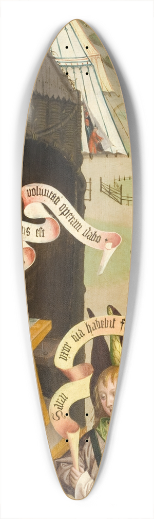 Jan Polack - Four Panels 39.3 inch art pintail longboard deck