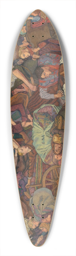 Jan Rembowski - Refugees 39.3 inch art pintail longboard deck