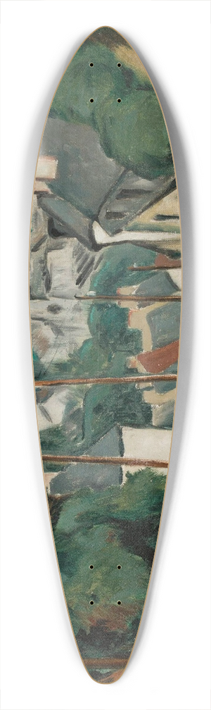 Jan Rubczak - Landscape from Lannion 39.3 inch art pintail longboard deck