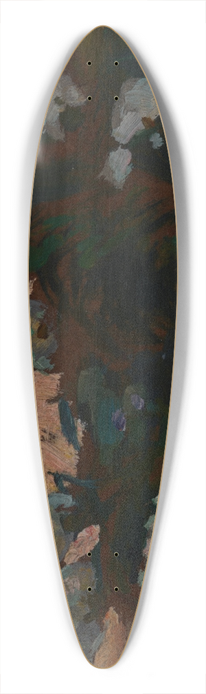 Jan Stanislawski - White Phloxes 39.3 inch art pintail longboard deck