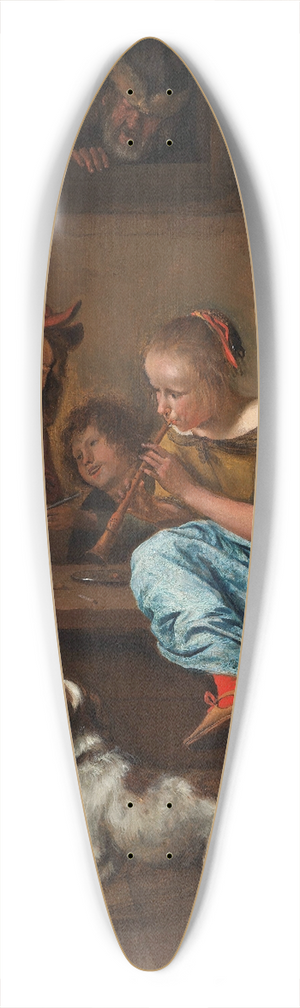 Jan Steen - The Dancing Lesson 39.3 inch art pintail longboard deck