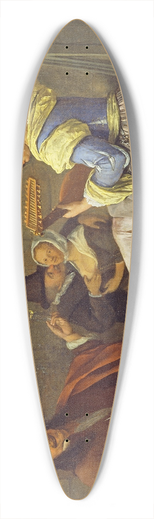 Jan Steen - The Lute Player 39.3 inch art pintail longboard deck