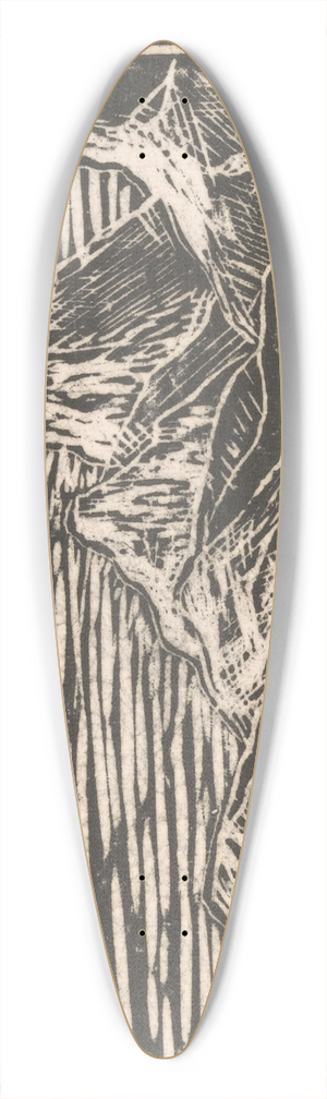 Janus de Winter - Berglandschap 39.3 inch art pintail longboard deck