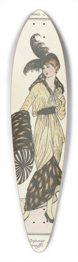 Jan van Brock - Robe de Satin 39.3 inch art pintail longboard deck