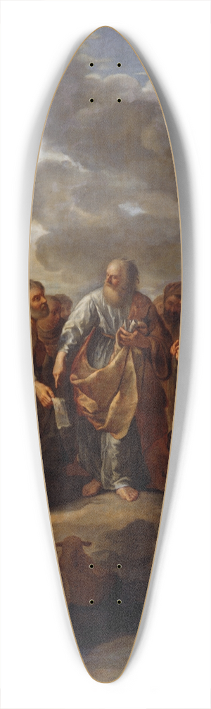 Jan van Bronchorst - Jethro advising Moses 39.3 inch art pintail longboard deck