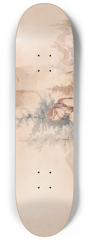 Joseph Heicke - Betende Mutter mit Kind 8.25 inch art skate deck