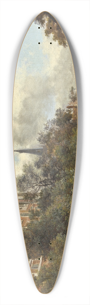 Jan van der Heyden - View Down a Dutch Canal 39.3 inch art pintail longboard deck