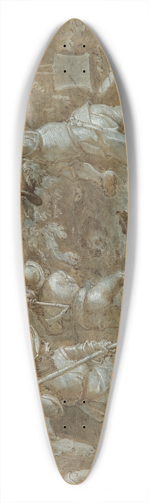 Jan van der Straet - A badger hunt 39.3 inch art pintail longboard deck