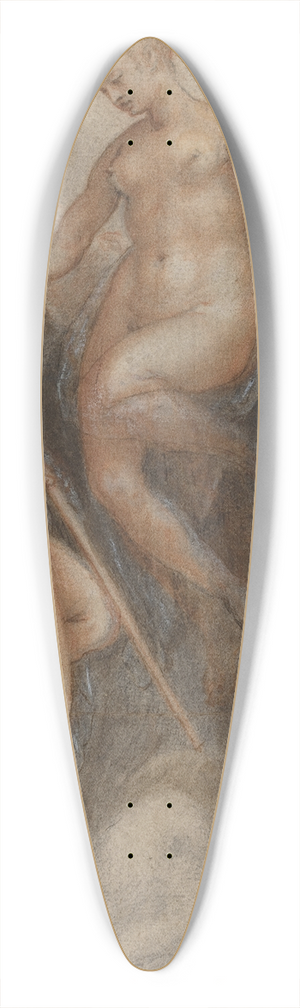 Jan van der Straet - Three Goddesses  Minerva, Juno and Venus 39.3 inch art pintail longboard deck
