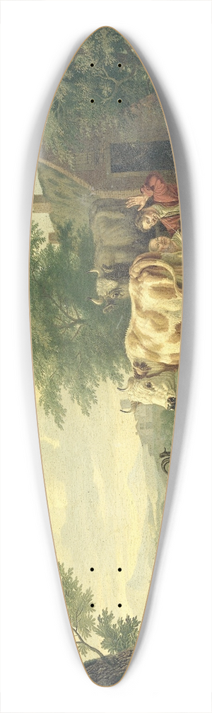 Jan van Gool - Milking Time 39.3 inch art pintail longboard deck