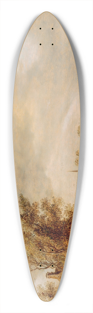 Jan van Goyen - A Windy Day 39.3 inch art pintail longboard deck
