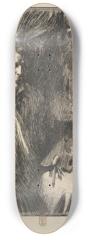 Anders Zorn - Portrait of the Artist and His Model 8.25 inch art skate deck