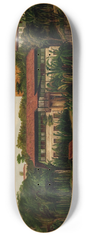Joseph Lon Righini - Residence on the Banks of the Anil River 8.25 inch art skate deck