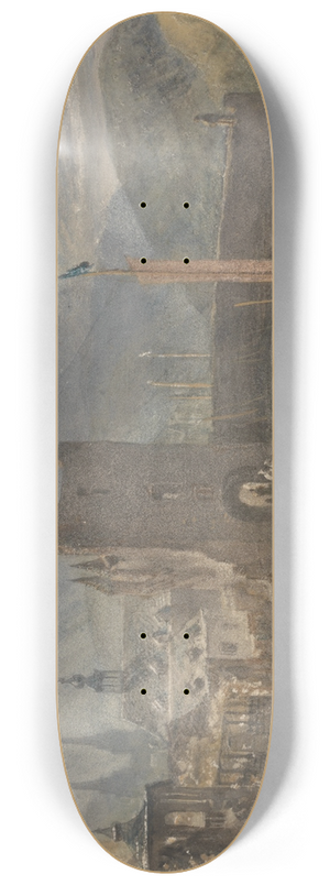 Joseph Mallord William Turner - A View of Boppart, with Figures on the River Bank 8.25 inch art skate deck Joseph Mallord William Turner - A View of Boppart, with Figures on the River Bank 8.25 inch art skate deck