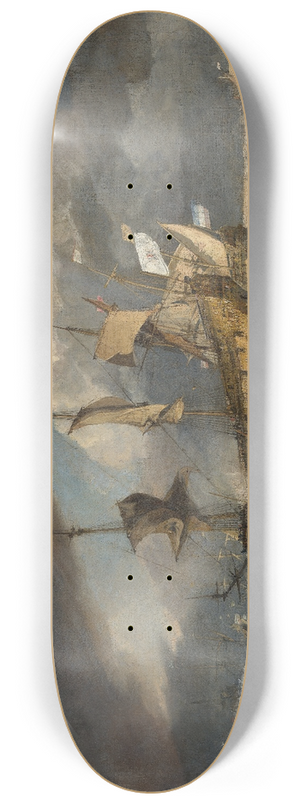 Joseph Mallord William Turner - Boats Carrying Out Anchors to the Dutch Men of War 8.25 inch art skate deck Joseph Mallord William Turner - Boats Carrying Out Anchors to the Dutch Men of War 8.25 inch art skate deck