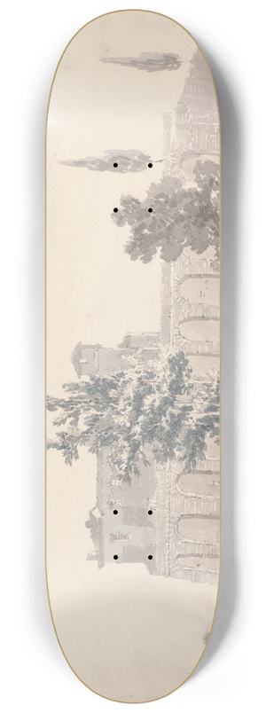 Joseph Mallord William Turner - Buildings Overlooking Water, near Naples 8.25 inch art skate deck Joseph Mallord William Turner - Buildings Overlooking Water, near Naples 8.25 inch art skate deck