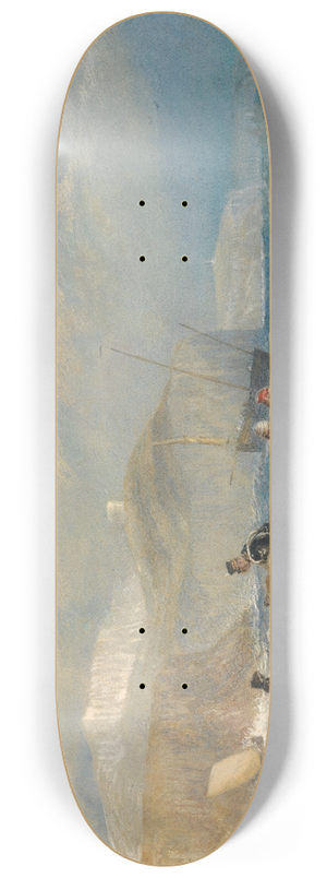 Joseph Mallord William Turner - Folkestone Harbour and Coast to Dover 8.25 inch art skate deck
