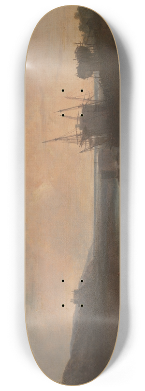 Joseph Mallord William Turner - Harlech Castle, from Tygwyn Ferry, Summers Evening Twilight 8.25 inch art skate deck Joseph Mallord William Turner - Harlech Castle, from Tygwyn Ferry, Summers Evening Twilight 8.25 inch art skate deck