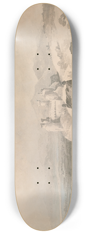 Joseph Mallord William Turner - Harlech Castle, Wales, from the South 8.25 inch art skate deck Joseph Mallord William Turner - Harlech Castle, Wales, from the South 8.25 inch art skate deck