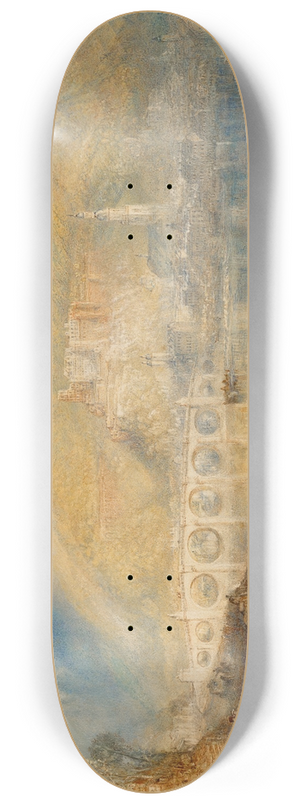 Joseph Mallord William Turner - Heidelberg, with a Rainbow 8.25 inch art skate deck