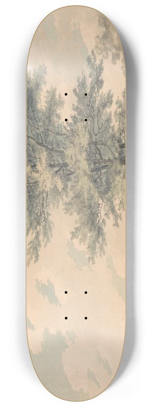 Joseph Mallord William Turner - Landscape with Trees and Figures 8.25 inch art skate deck