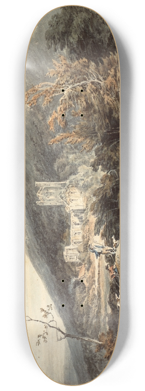Joseph Mallord William Turner - Llanthony Abbey, Monmouthshire 8.25 inch art skate deck