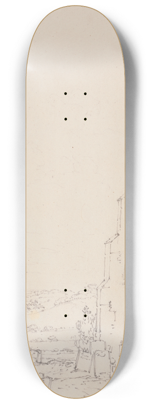 Joseph Mallord William Turner - South Porch and Tower of an Unidentified Church 8.25 inch art skate deck