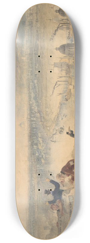 Joseph Mallord William Turner - View of London from Greenwich 8.25 inch art skate deck Joseph Mallord William Turner - View of London from Greenwich 8.25 inch art skate deck