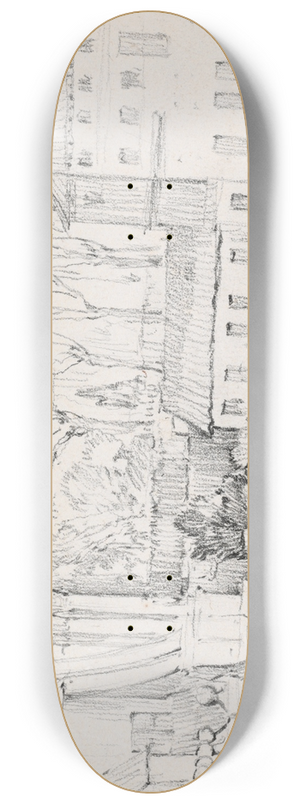 Joseph-Marie Vien - Roman Rooftops 8.25 inch art skate deck