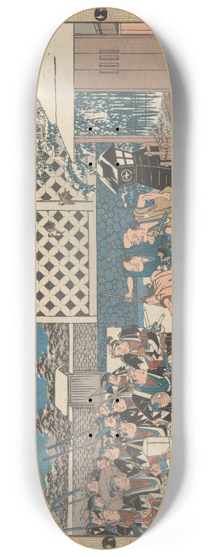 And Hiroshige - Challenging the Guards 8.25 inch art skate deck