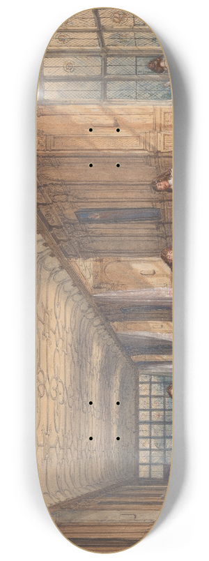 Joseph Nash - The Long Gallery, Haddon Hall, Derbyshire 8.25 inch art skate deck Joseph Nash - The Long Gallery, Haddon Hall, Derbyshire 8.25 inch art skate deck