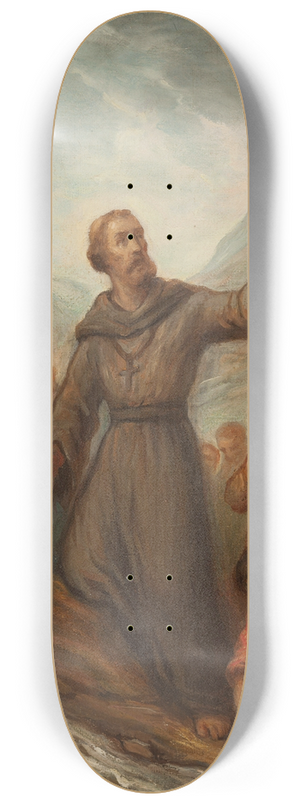 Joseph-Nicolas Jouy - Saint Lonard faisant jaillir une source 8.25 inch art skate deck