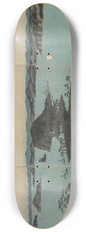 And Hiroshige - Eight Views of Kanazawa at Night 8.25 inch art skate deck
