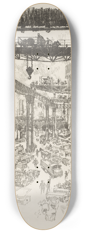 Joseph Pennell - The Great Tower, Pig Iron 8.25 inch art skate deck Joseph Pennell - The Great Tower, Pig Iron 8.25 inch art skate deck