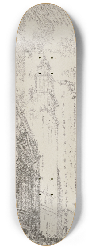 Joseph Pennell - The Stock Exchange 8.25 inch art skate deck Joseph Pennell - The Stock Exchange 8.25 inch art skate deck