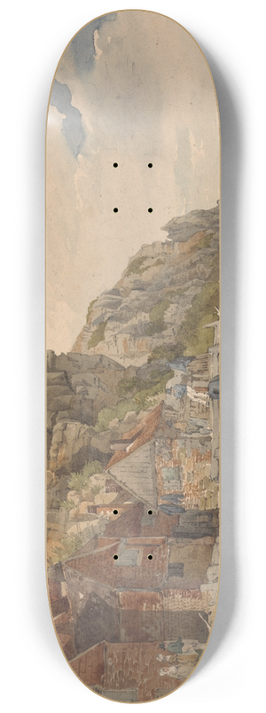 Joseph Powell - Fishermans Quarters, Robin Hoods Bay 8.25 inch art skate deck
