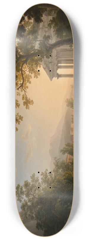 Joseph Rebell - Ideale Landschaft mit Tempelgebuden 8.25 inch art skate deck