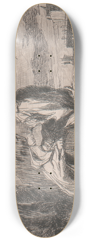Joseph Stannard - Fisherfolk Mending Their Nets 8.25 inch art skate deck
