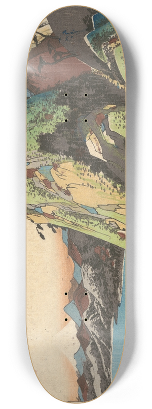 And Hiroshige - Hakone; The Lake (Kosui) 8.25 inch art skate deck