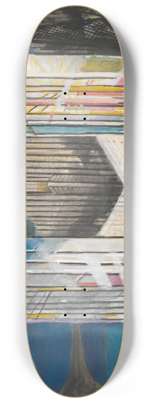 Joseph Stella - Study for New YorkInterpreted 8.25 inch art skate deck