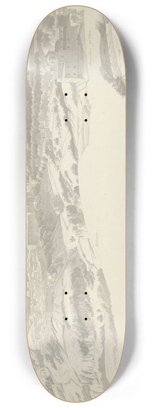 Josephus Augustus Knip - View of Ariccia from Genzano 8.25 inch art skate deck