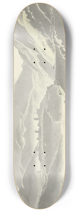 Josephus Augustus Knip - View of Cittaducale 8.25 inch art skate deck