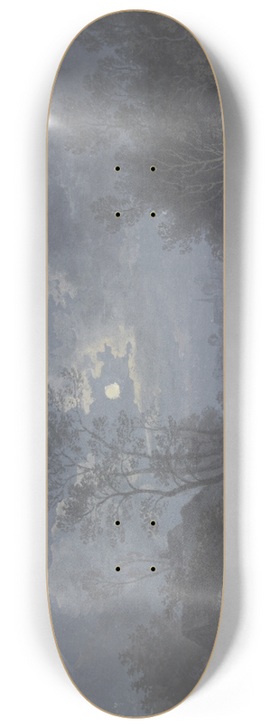 Joseph Vernet - Moonlight landscape 8.25 inch art skate deck