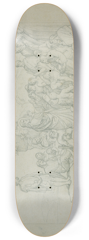 Joseph von Fhrich - Die Predigt vom Schiffe 8.25 inch art skate deck
