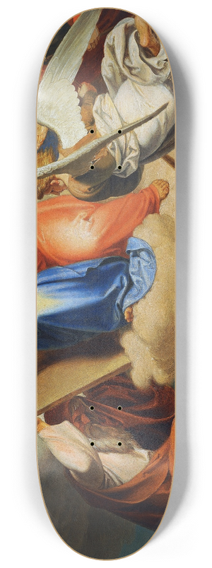 Joseph von Fhrich - God writes the ten commandments on two stone tablets to Moses on Mount Sinai 8.25 inch art skate deck