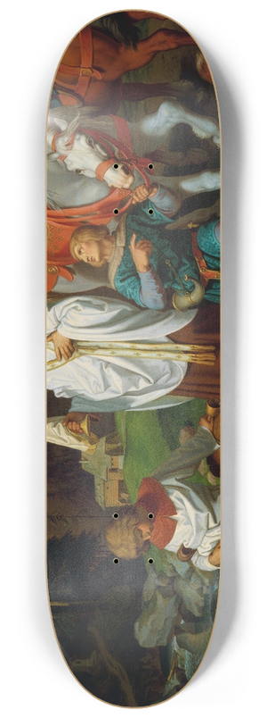 Joseph von Fhrich - Rudolf von Habsburg und der Priester 8.25 inch art skate deck