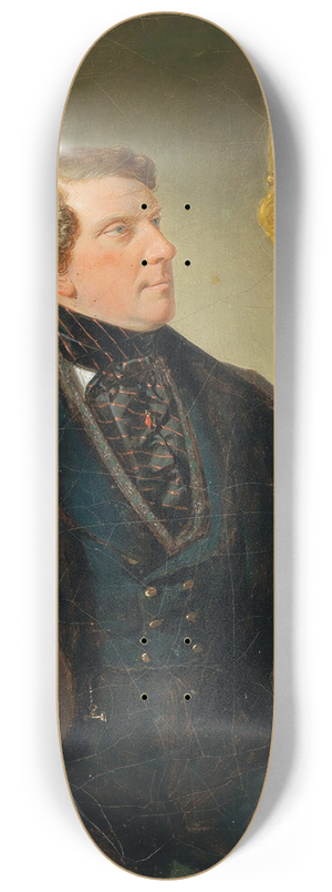 Joseph Weidner - Portrait of a Gentleman in a Bourgeois Setting 8.25 inch art skate deck